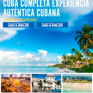 CUBA COMPLETA - EXPERIÊNCIA AUTÊNTICA CUBANA C/VARADERO E CAYO SANTA MARIA